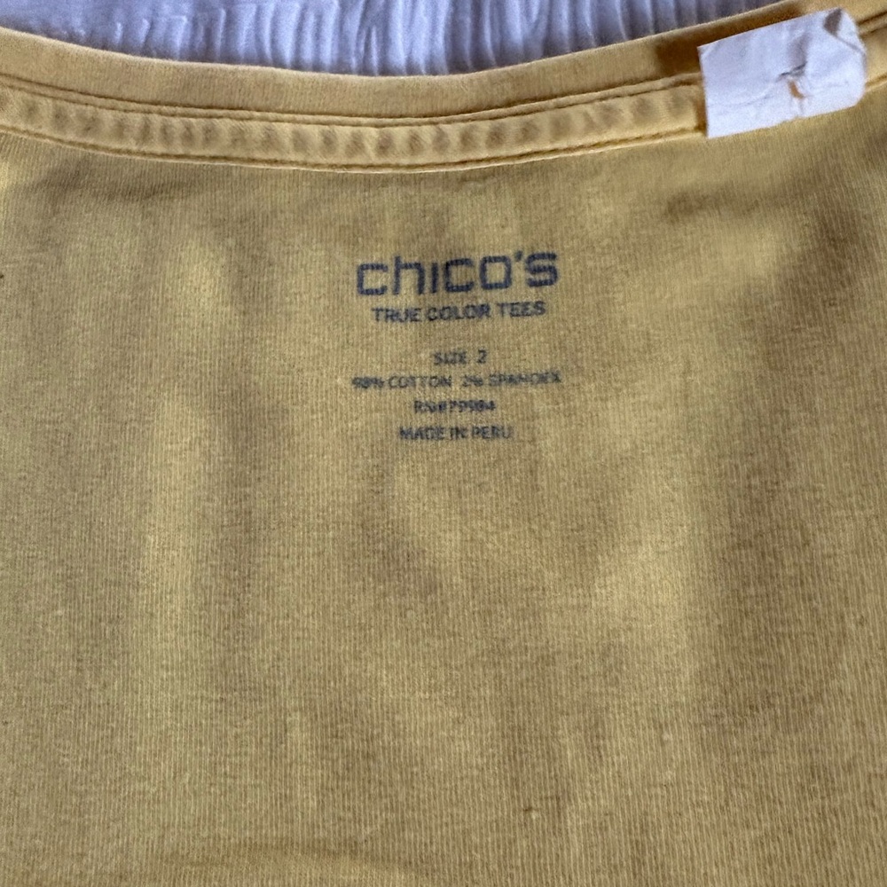 Chico's Soft Yellow Tee